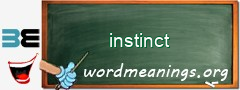 WordMeaning blackboard for instinct